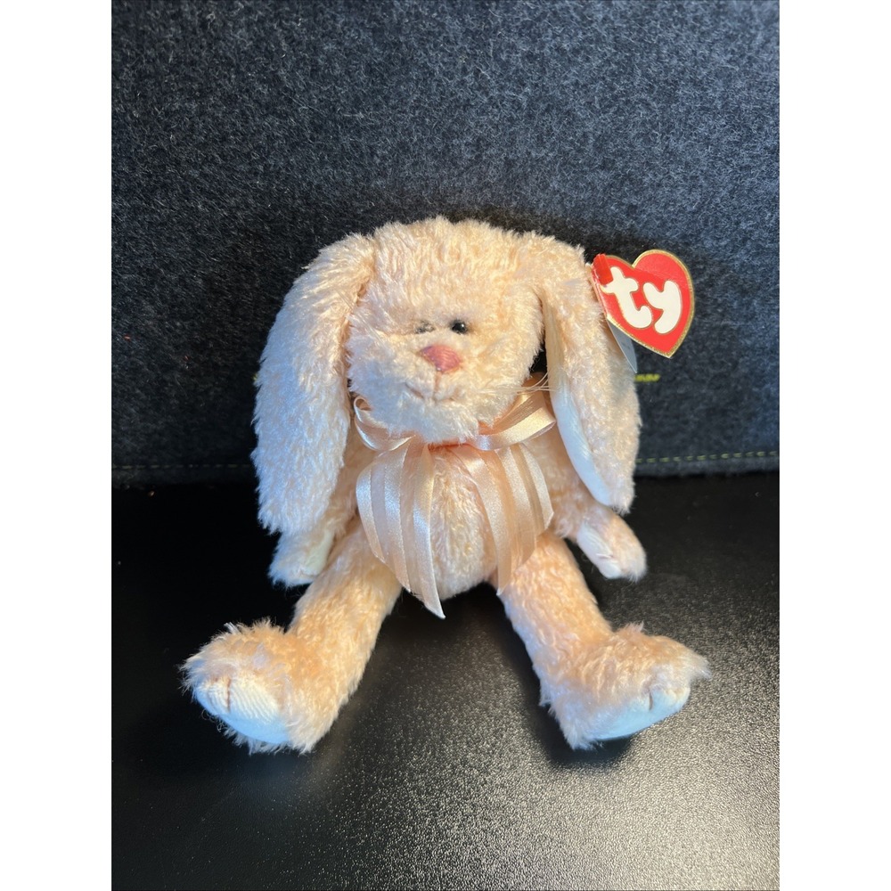 Ty Attic Treasures Camelia Peach Bunny Jointed 8" 1993